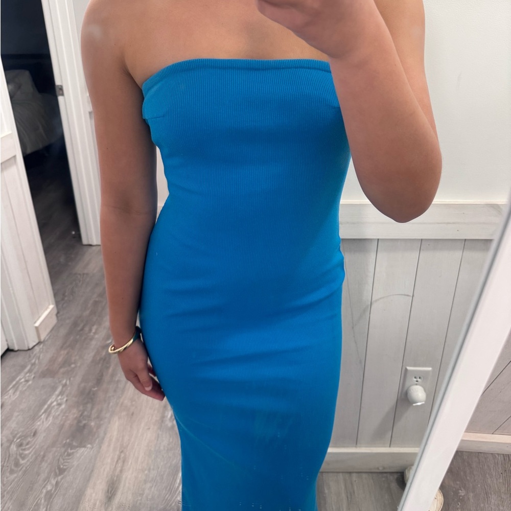 Princess Polly Vibrant Blue Strapless Dress